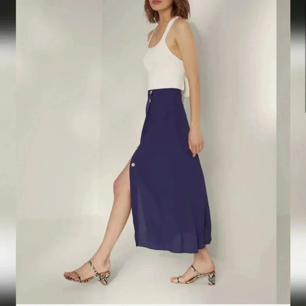 Wilfred Deep Blue Maxi Skirt